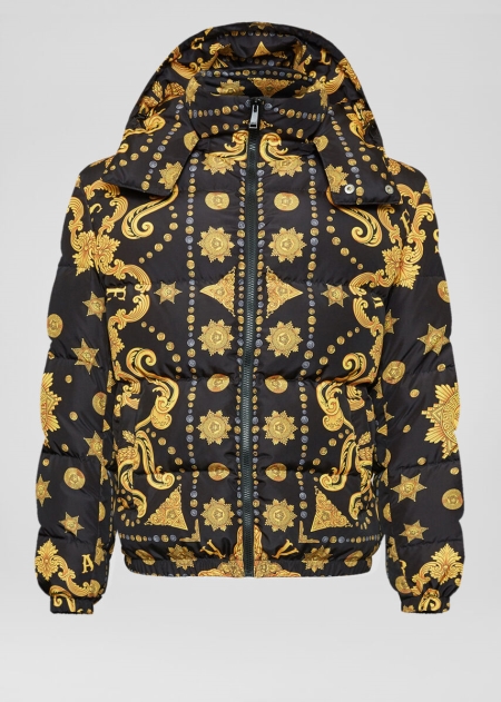 Versace Barocco Western Print Puffer Jacka Herr - 156782RAN